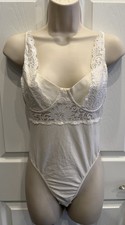 Vintage BODY TEASE Intimates Cotton One Piece Lingerie XL Body Suit USA