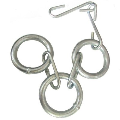 Grain Drill Covering Chain, 1/2'' Chain With 3 Rings And Double Link At Top