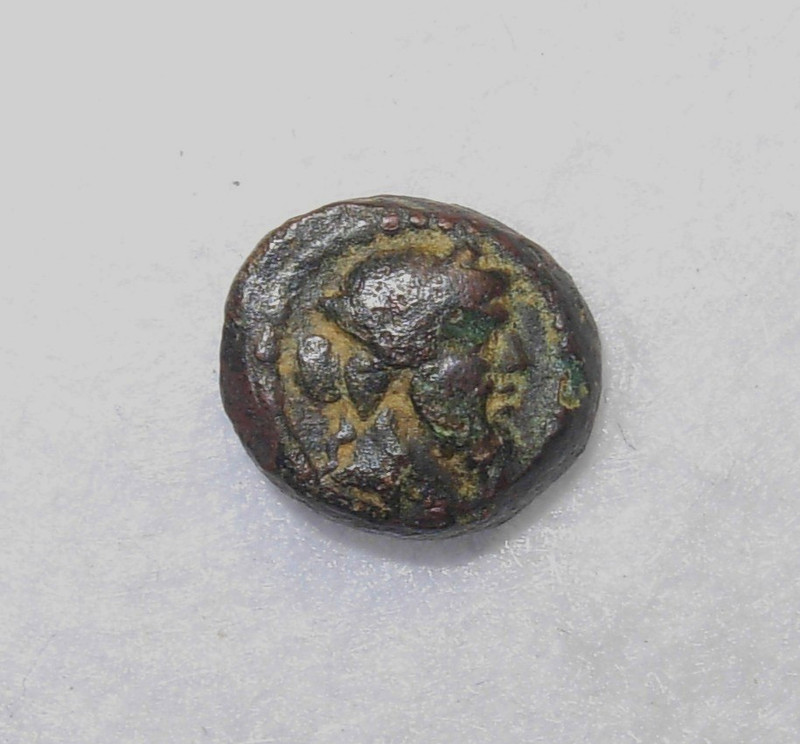 Mysia, Lampsakos, AE 11, 250 BC,  Priapos / Wreath, VF