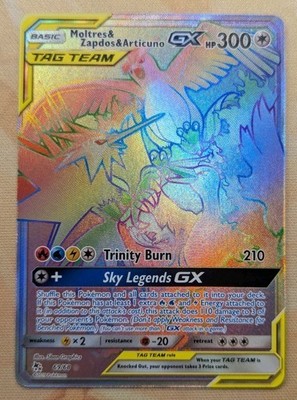 Moltres & Zapdos & Articuno GX TAG TEAM Holo 69/68 NEAR MINT