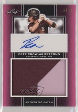 2019 Leaf Perfect Game National Showcase /10 Pete Crow-Armstrong Patch Auto s7f