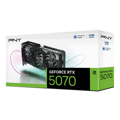 PNY GeForce RTX™ 5070 12GB GDDR7 Overclocked Triple Fan GPU