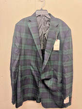 Hardwick Men's Sport Coat Size 44 L -Navy/Green/Plaid New