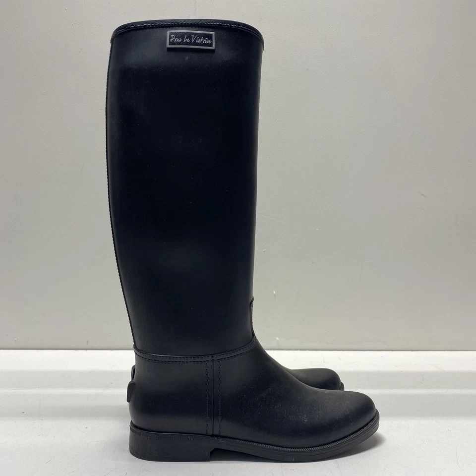 Botas de lluvia para mujer Pour La Victoire negras hasta la rodilla talla 5 Foto 4 de 4