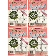 Dell Fun & Easy SUDOKU Puzzle Books (Lot of 4 - SAME ISSUES) FEB. 2026 BRAND NEW