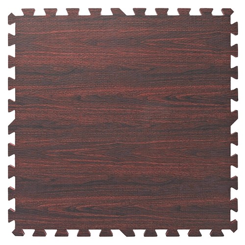 Alfombra de piso de espuma de grano de madera oscura EVA de 100 pies cuadrados 3/8" para pisos entrelazados 25 piezas - Imagen 2 de 8