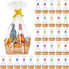 30 Pcs Basket Gift Empty DIY Bulk Gift Basket Kit W/ Handle Kraft Cardboard Tray