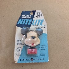 Night Light Mickey Mouse Walt Disney General Electric Vintage 1960s NOS