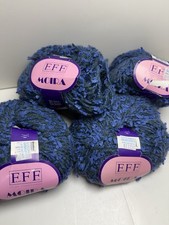 Yarn Lot Of 4 Skeins Made In Italy Multi Colors Crochet Knitting Blue