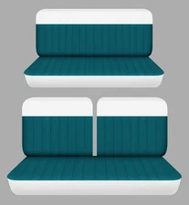 Fits 1951  Ford Custom 2 Door sedan Front 50-50 top and Rear bench seat covers