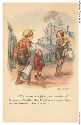 ARRP8-0500-ILLUSTRATEUR - POULBOT - Elle nous embete - ta mere - Photo 1/2