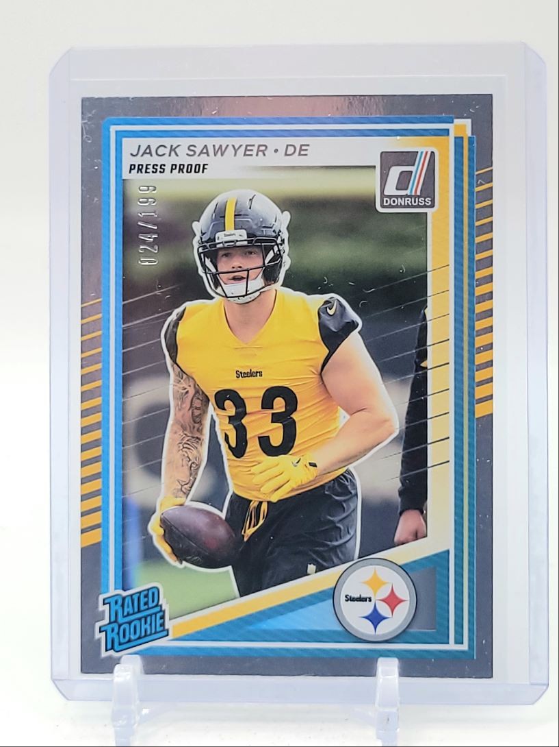 JACK SAWYER 2025 DONRUSS RATED ROOKIE SILVER PRESS PROOF RC /199 Q4078