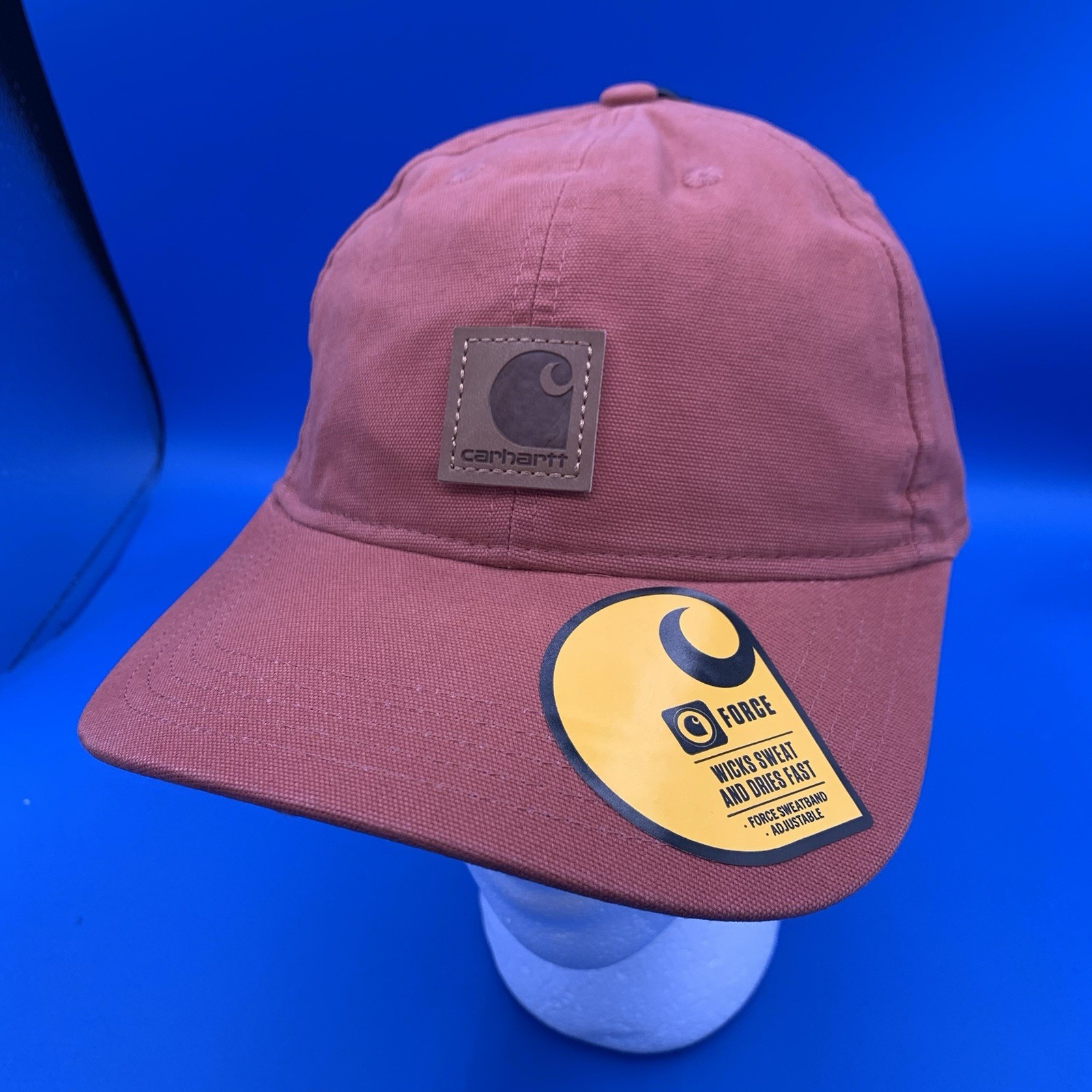 Carhartt Odessa Adjustable Canvas Baseball Cap in Coral Teracotta AH0289