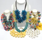 VINTAGE TO NOW FASHION/COSTUME JEWELRY NECKLACE LOT, ASSORTED TYPES & MATERIALS