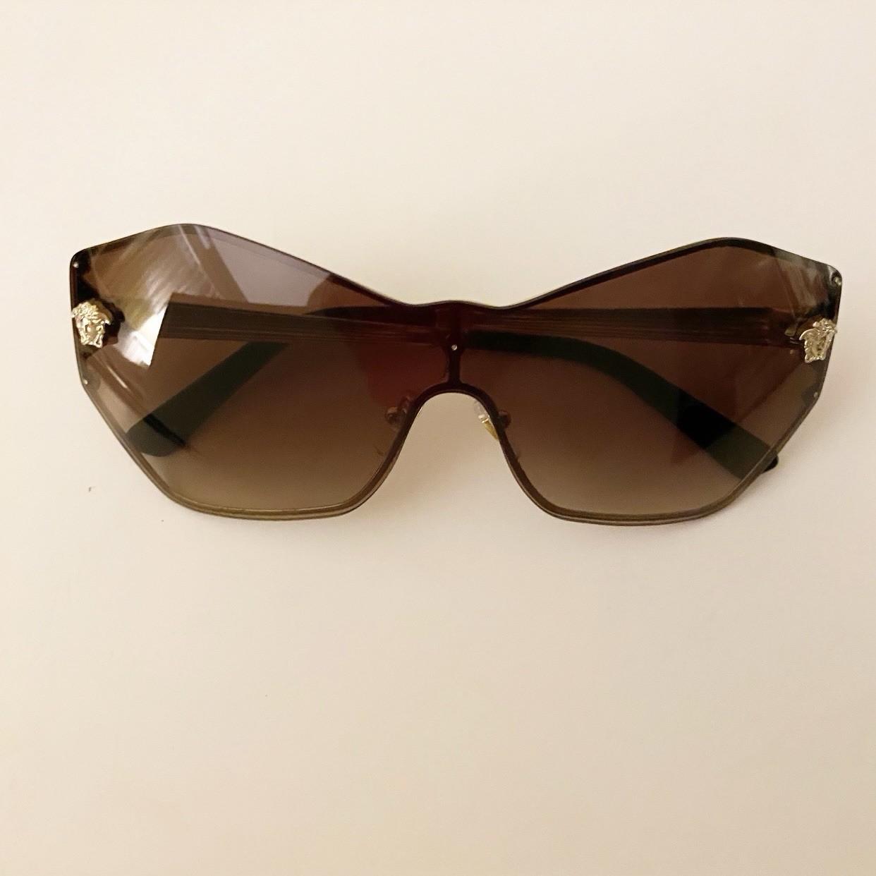 VERSACE | Shield SunglassesGold-Brown Gradient Wo… - image 7