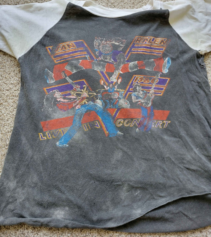 Vintage Rare 1980 Official Van Halen T-Shirt Live in Concert Tour
