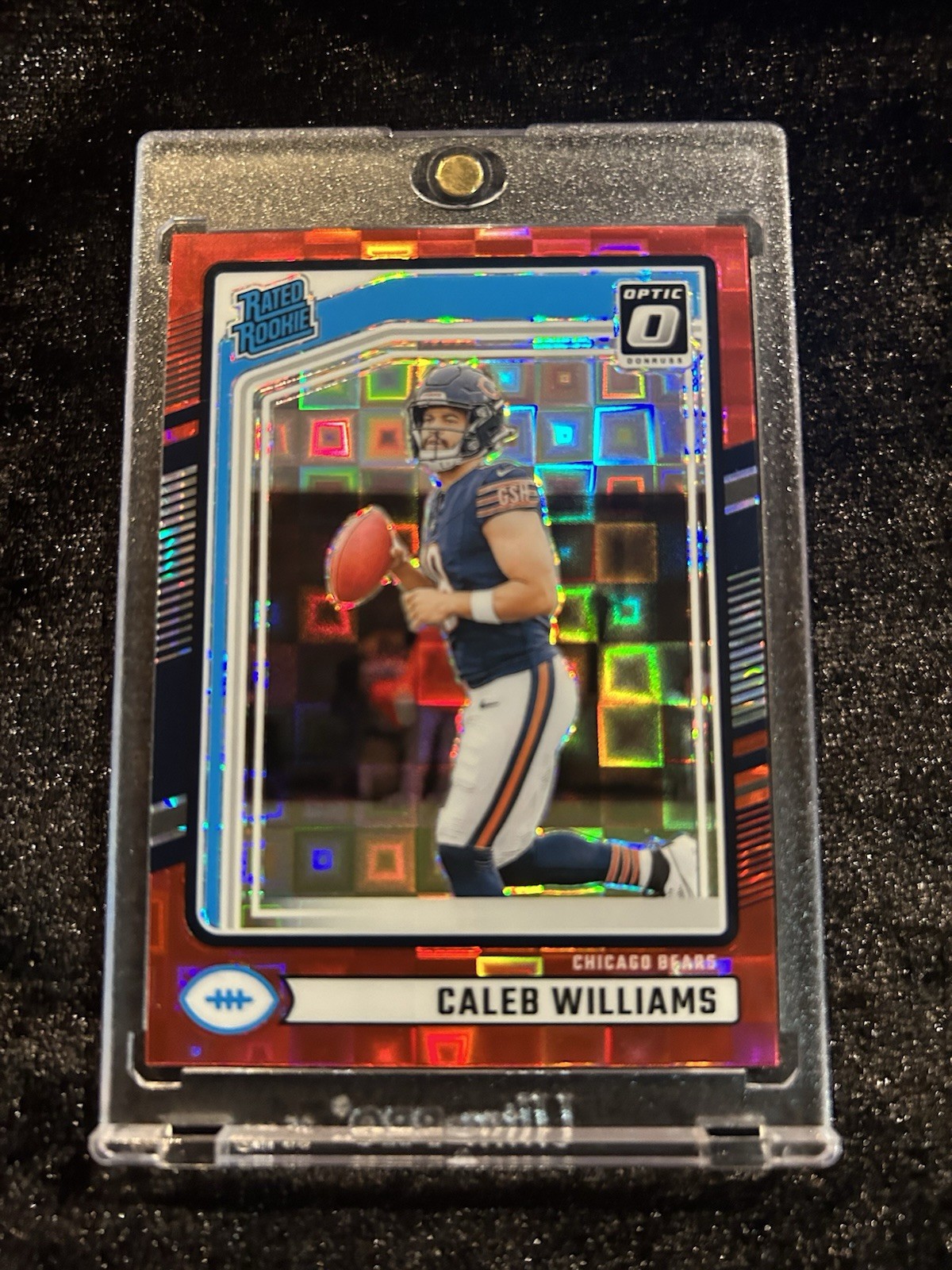 Caleb Williams 2024 Donruss Optic Preview Rookie #327 Red Pandora Prizm