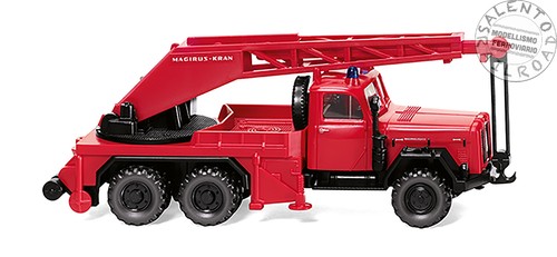 Wiking 086149 H0 1:87 - camion con gru Magirus Urano dei vigili del fuoco tedesc | Zustand: Nuovo