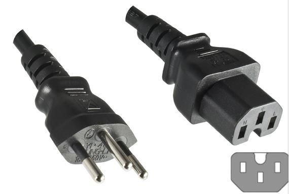 MicroConnect PE160518 Power Cord Swiss - C15 1.8m
