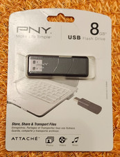PNY Classic Attache 8GB USB 2.0 Flash Drive - Thumb Portable Storage New SEALED