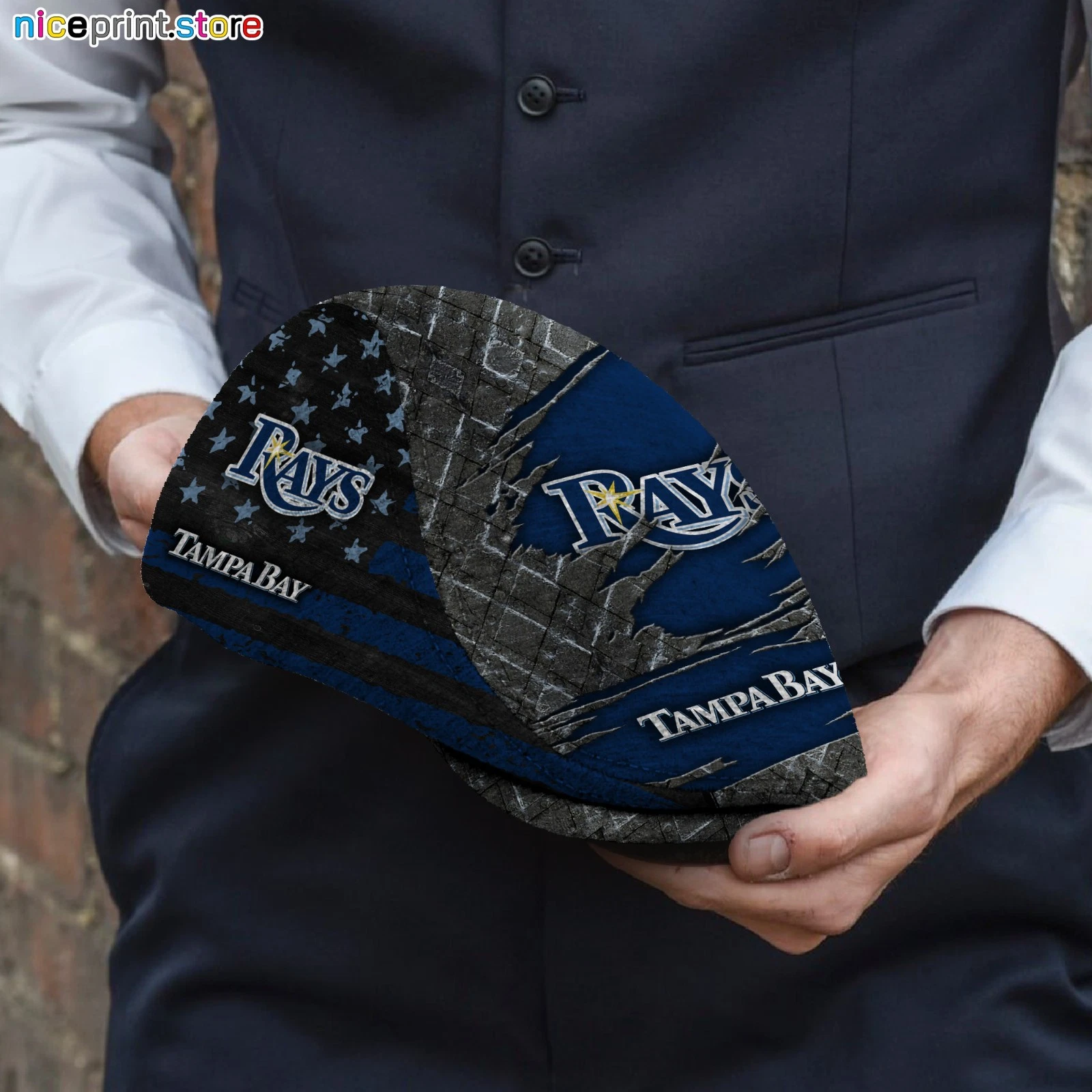 Tampa Bay Team Rays Jeff Cap Custom Jeff Cap Driving Cap Golf Cap Flat Cap