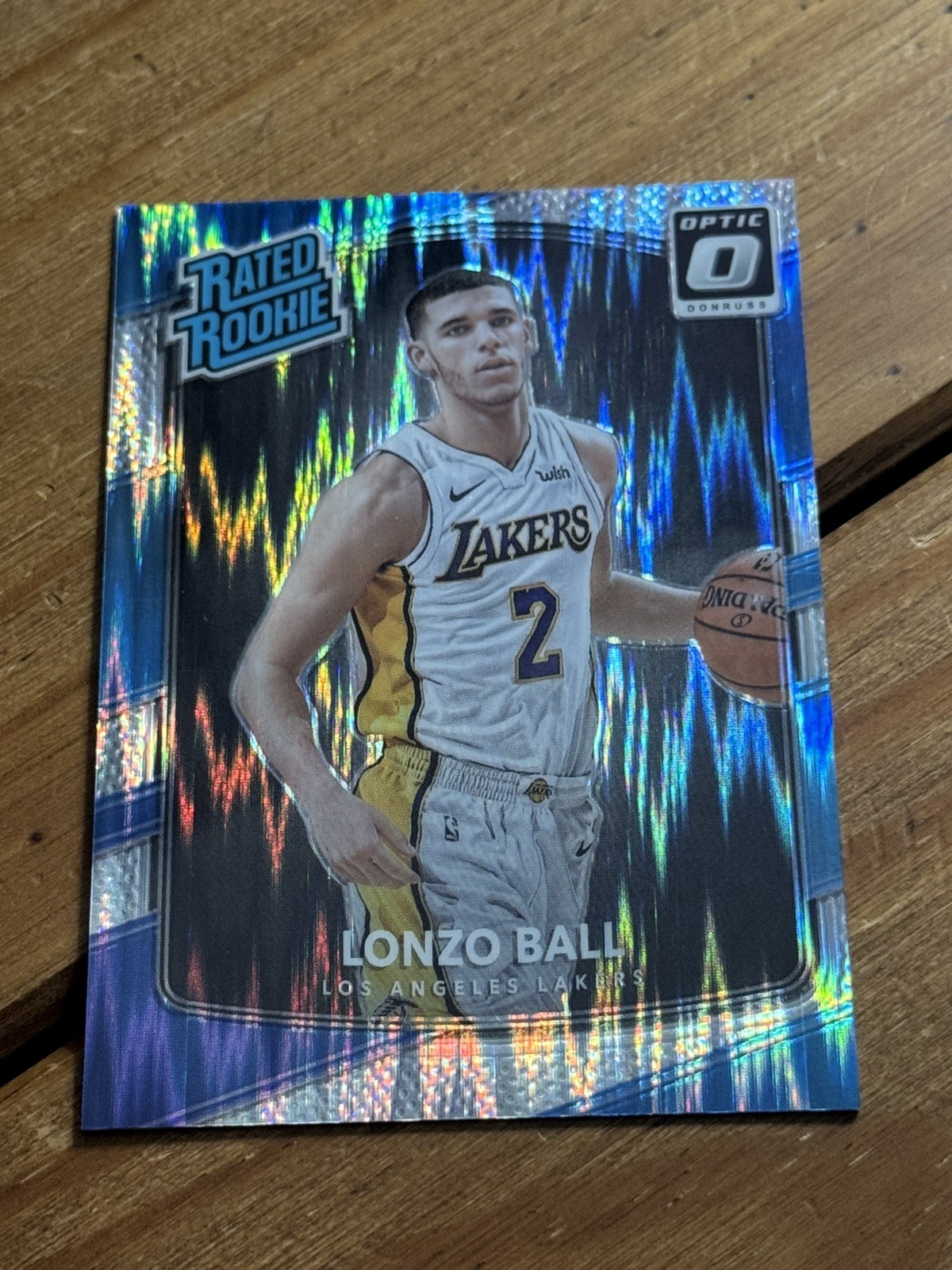 2017-18 Panini Donruss Optic Rated Rookie Lonzo Ball #199 Shock Parallel RC Mint