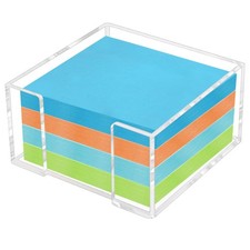Acrylic Sticky Note Holder - 3 x 3 Inch Post 3 x 3 inch, Transparent 3 X 3 in