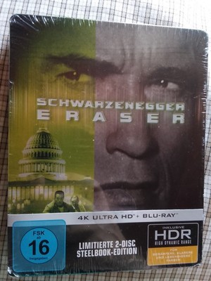 Eraser 4K UHD & Blu-ray Steelbook NEU OVP Arnold Schwarzenegger
