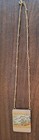 Vintage REED & BARTON Damascene Pendant Necklace Gold Tone Bar Chain — photo 1