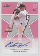 2020 Leaf Perfect Game National Showcase Pink 1/3 Andrew Woods #BA-AW1 Auto nd3