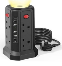 Extension lead 1.8m with USB Slots and Night Light Hafino