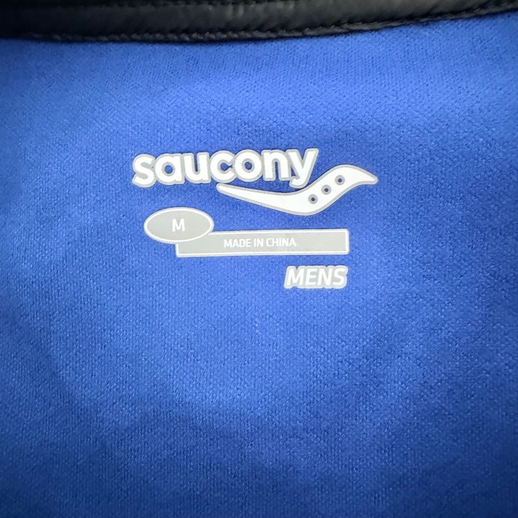 Saucony Performance Jacket Men's Size Medium Blue Black Full Zip Activewear thumbnail 3