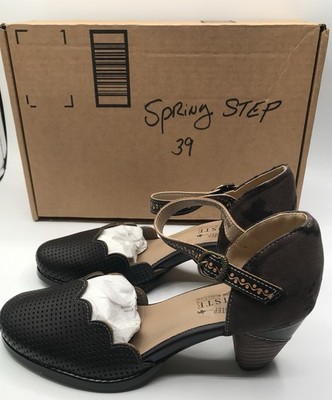 L Artiste By Spring Step Shoes Womens Size 8.5 EU 39 Mary Jane s Black Brown