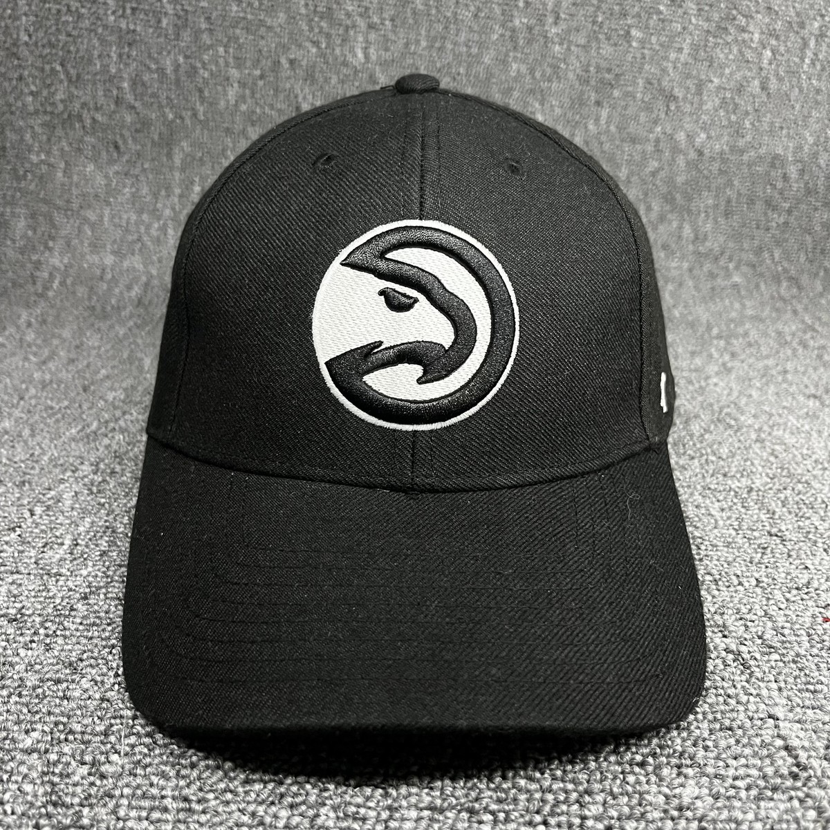 Atlanta Hawks '47 Brand MVP Adjustable Hat Black White Logo NBA Cap Gray UV