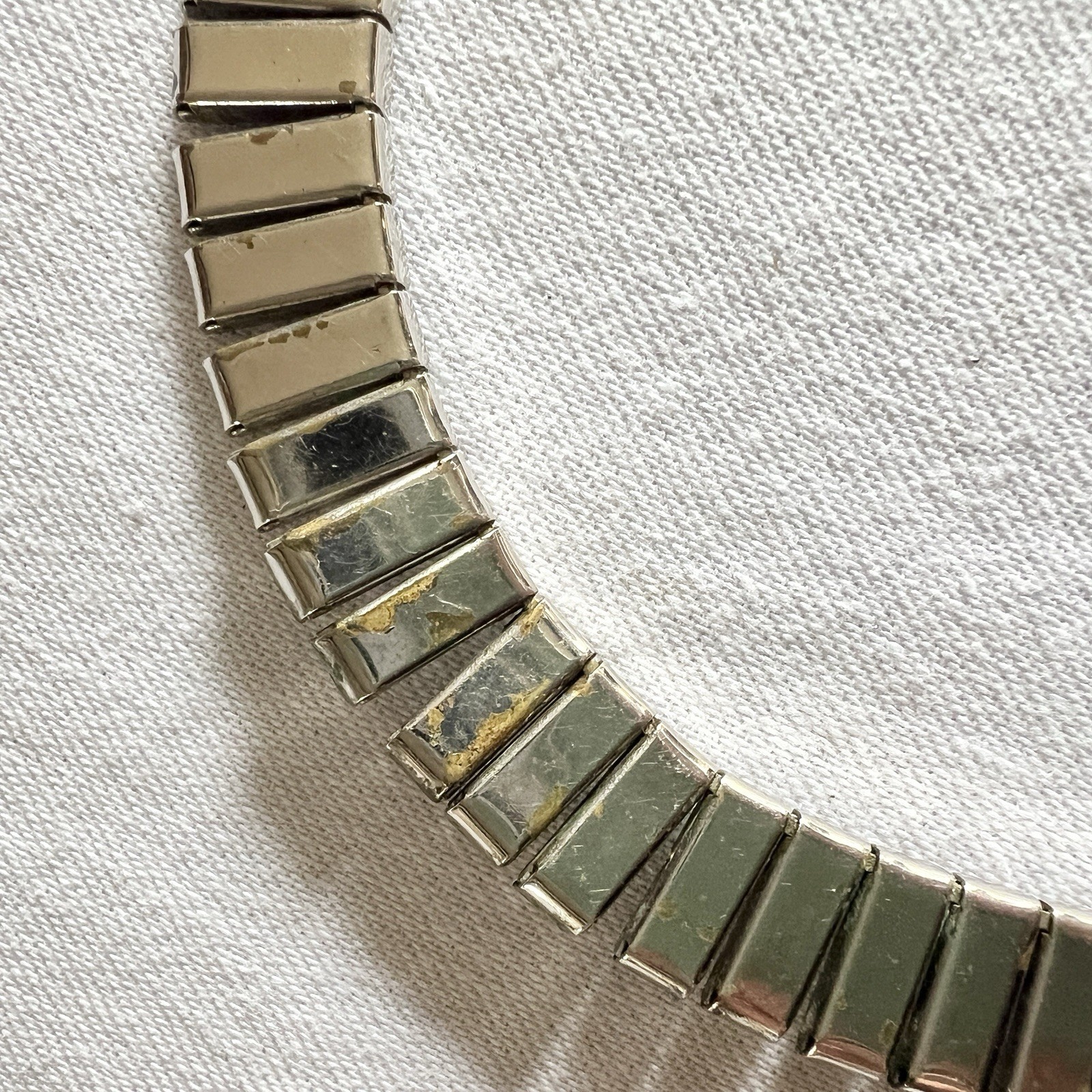 Vintage SQUARE CUT RHINESTONE STATEMENT NECKLACE … - image 10