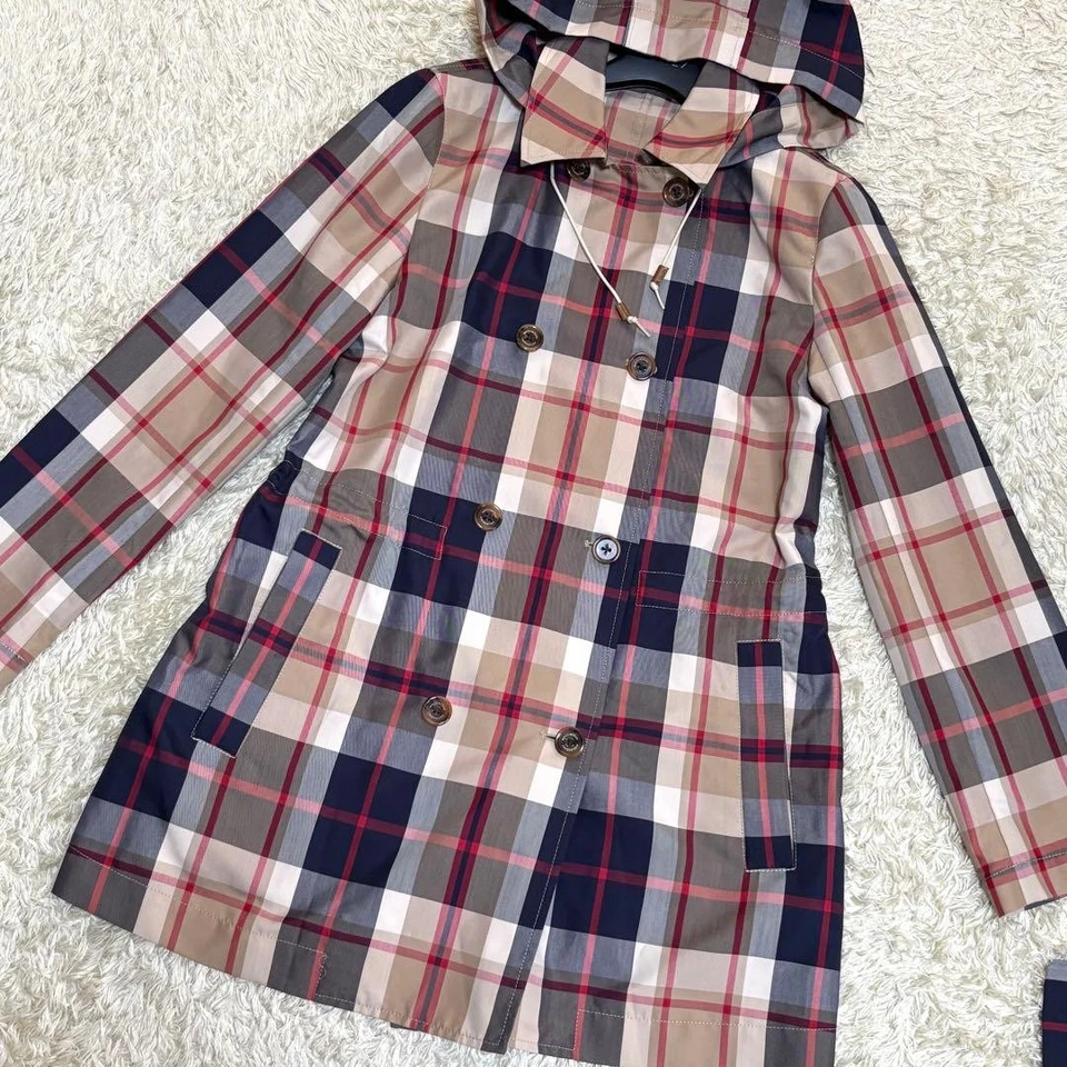 Abrigo bidireccional MACKINTOSH House Check poliéster beige para mujer talla 38/US:S auténtico Foto 2 de 4