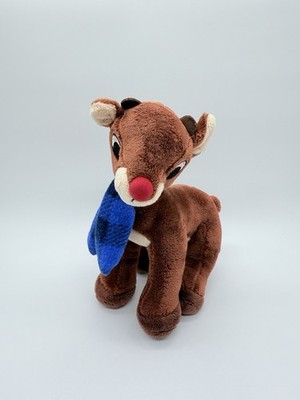 Dan Dee Official Rudolph The Red Nosed Reindeer Plush With Blue Scarf 7.5''