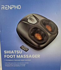 RENPHO Shiatsu Foot Massager w/Heat Remote, Portable, Hygienic, New in Box
