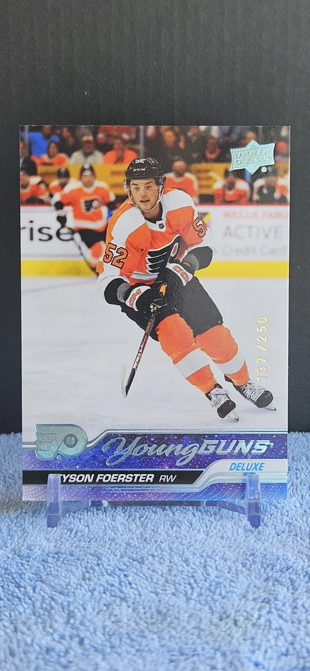 2023-24 Upper Deck Series 1 Tyson Forester Young Guns Deluxe /250 #225 Rookie - Image 3 of 4