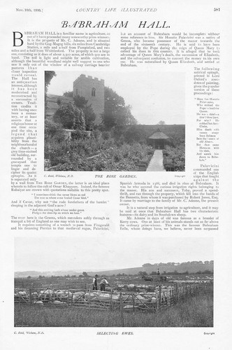 BABRAHAM HALL Cambridgeshire 2x Antique Prints 1900