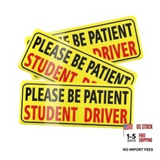 3pcs Student Driver Sticker for Car - Please Be Patient Student Driver
