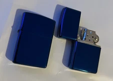 2 Blue Metal Flint  (Zippo Like) Lighter 🔥Brand New🔥