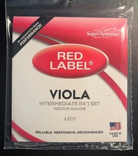 Super-Sensitive 4105 Red Label Viola String Set - 14-inch - Medium Gauge