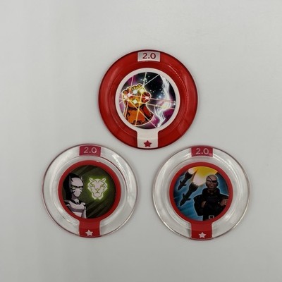 Disney Infinity Marvel Power Disc Lot- Infinity Gauntlet White Tiger Nick Fury