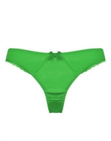 Rare Agent Provocateur Green Silk Felinda Thong size AP3 / UK10 New with Tags
