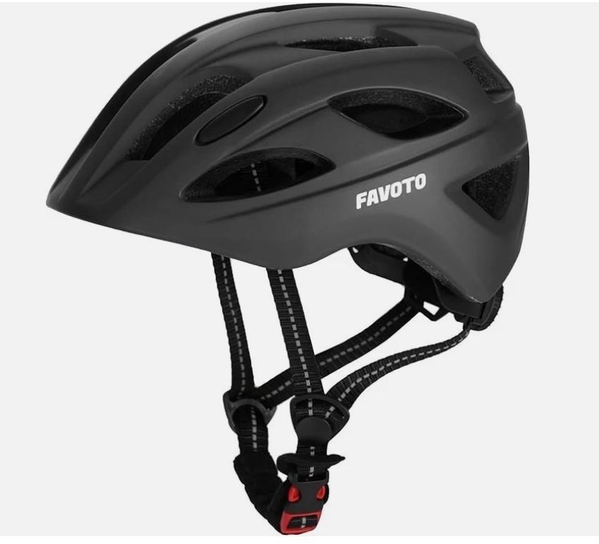 Favoto Kids Bike Helmet, Breathable Adjustable Bike Helmet, Children Black Small