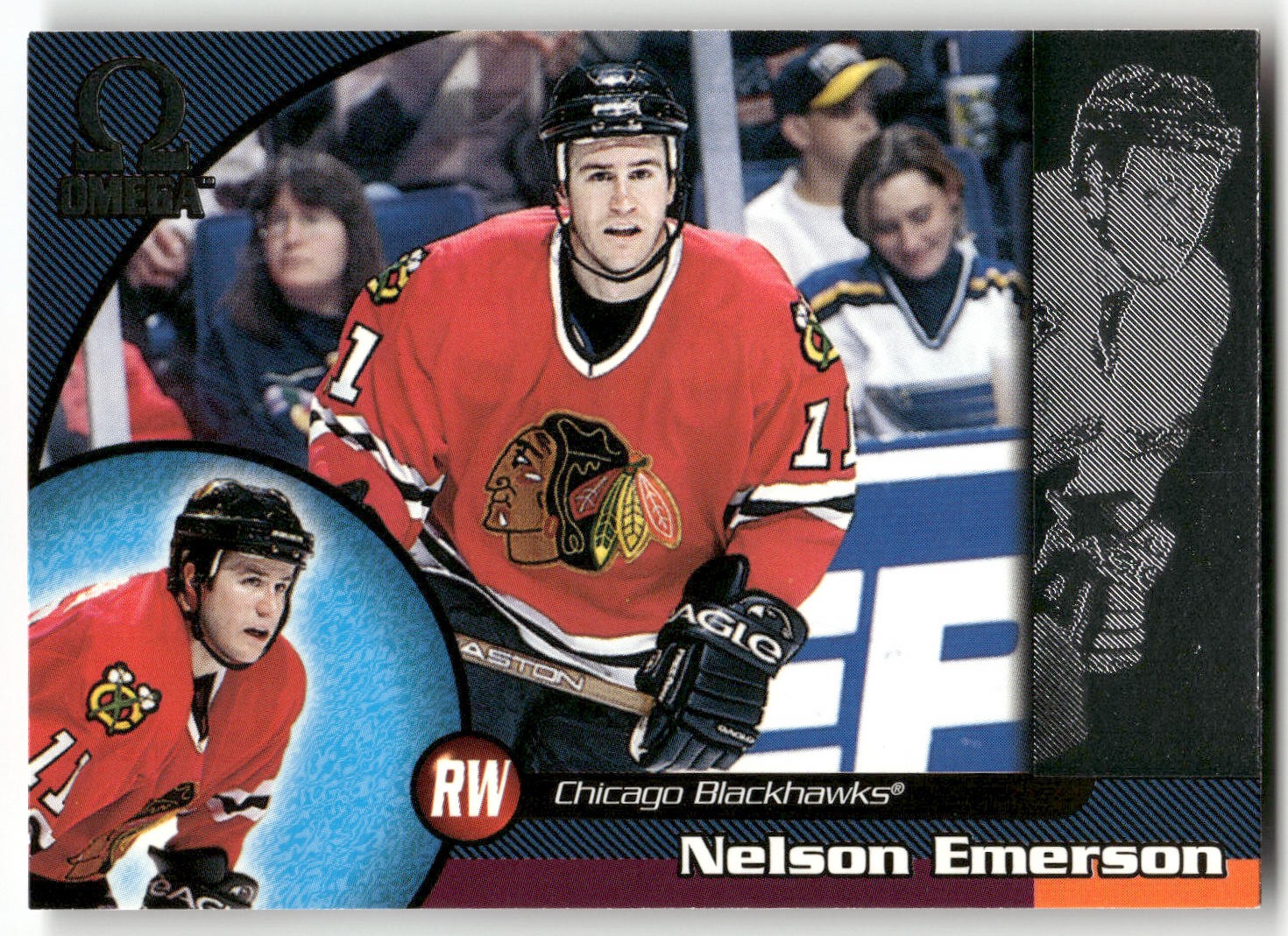 1998-99 Pacific Omega #51 Nelson Emerson Chicago Blackhawks
