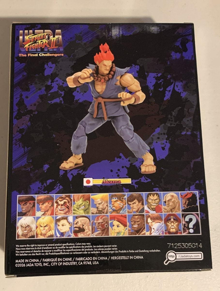 Akuma Jada Toys Street Fighter II Akuma 6-In Action Figure New USA