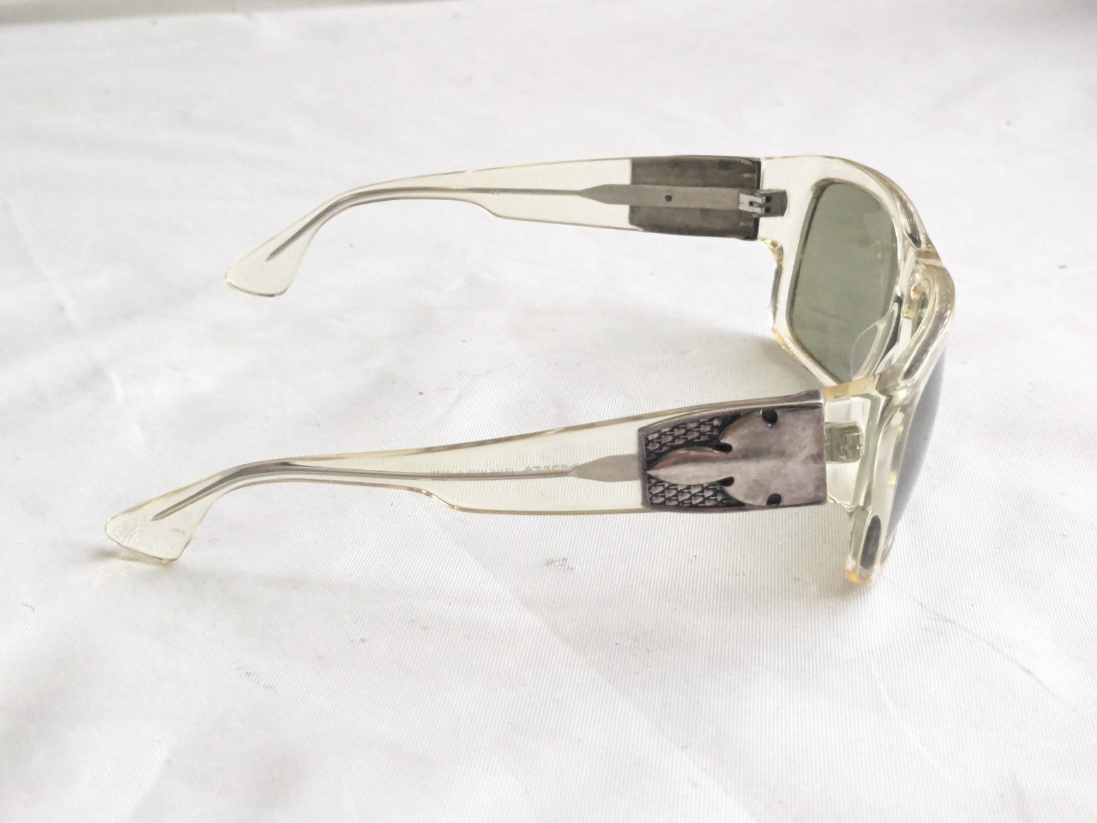 CHROME HEARTS G-Money IV Sunglasses Clear Green Sterling Silver Cross image 6