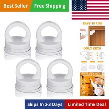 4 Sets Magnetic Cabinet Locks Keys Baby Proofing Child Safety Magnet Drawer R...